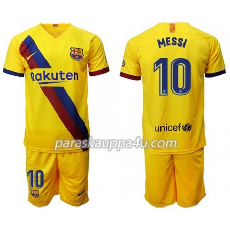 FC Barcelona Lionel Messi 10 Lasten Vieraspelipaita 2019-2020 Lyhythihainen (+ shortsit)